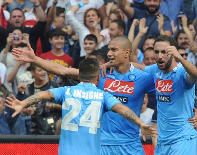 Il Napoli batte il Torino 2-0 grazie a una doppietta di Higuain. Lapresse